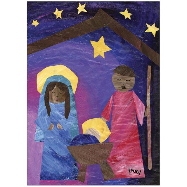 Personalized Nativity Collage - Children's Art Project